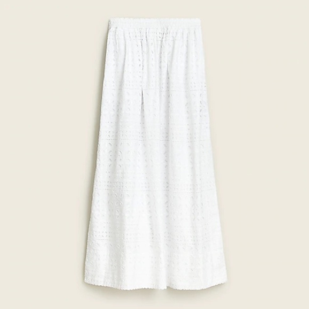 Jcrew Side-slit maxi skirt in eyelet AY651